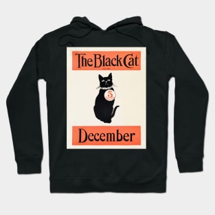 Art deco style The Black Cat poster print with December written on the bottom. Hoodie